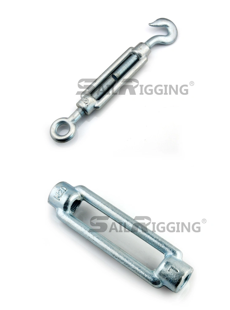 Drop Forged Galvanized DIN1481 Carbon Steel Turnbuckle Wire Rope Fitting for Lashing